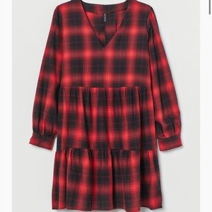 H&M+ Plaid V-Neck Dress
